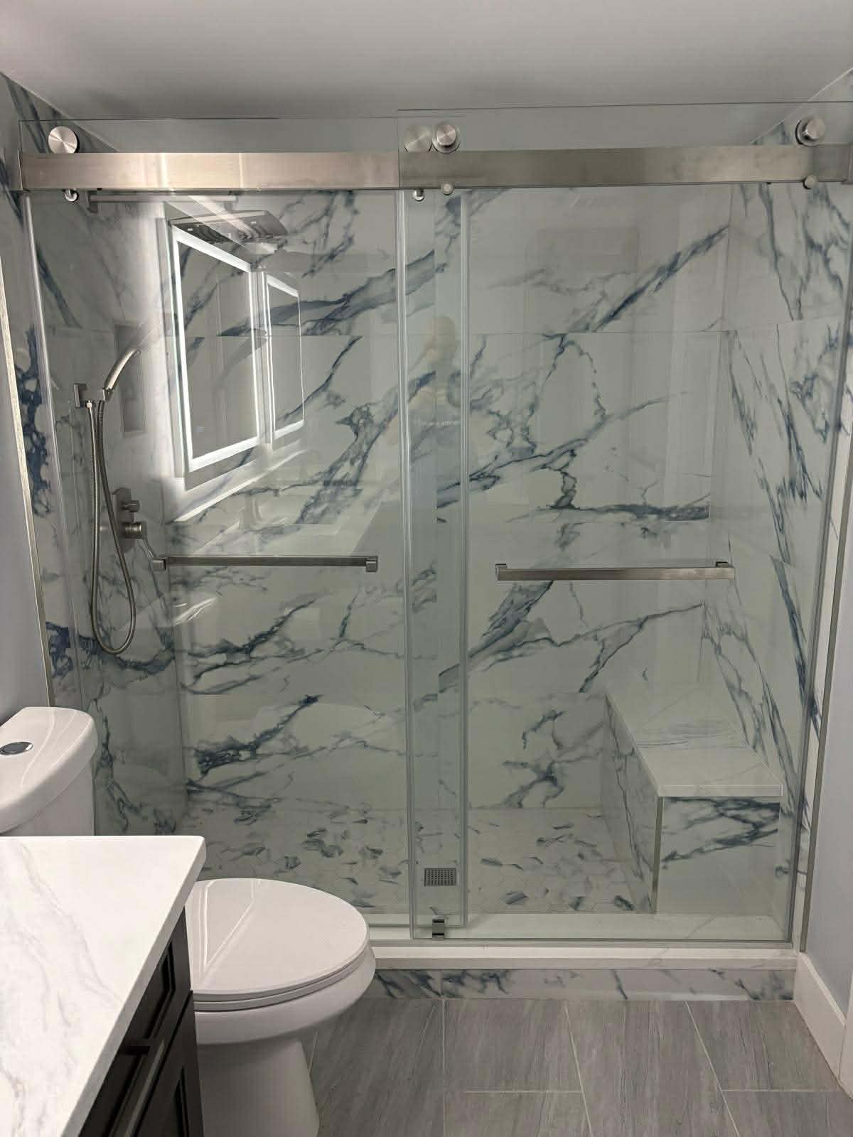 Marble Glass Shower